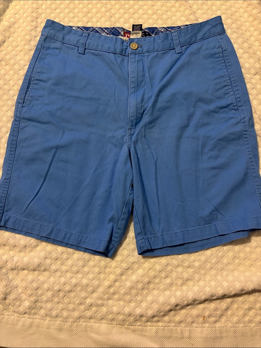 Chaps Light Blue Flat Front Men's Shorts